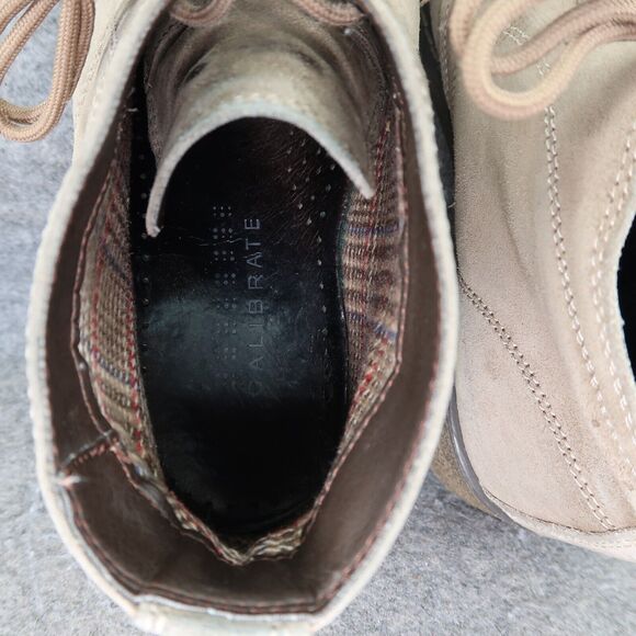 Calibrate Shoes Mens 9 Chukka Boots Leather Classic Lace Up Mid Lifestyle Brown main image 6